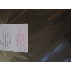 Magnetic Sheets, Adhesive-backed 0.55mm Thick, 200mm x 150mm Pack of 5